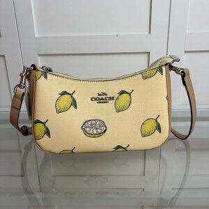 Coach lemon print underarm bag